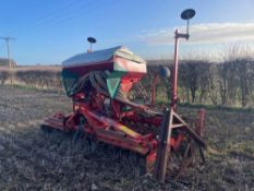 Kuhn 4m power harrow, Accord combination drill c/w Suffolk coulters + drill stand serial: C0193. Man