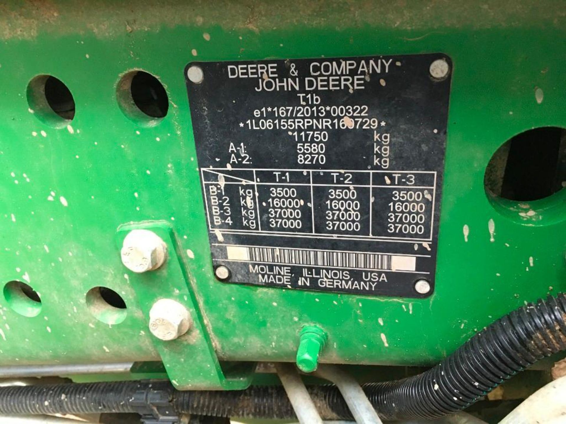 2022 John Deere 6R 155 Power Tech PVS tractor with Auto Power IVT transmission 50kph gearbox, 4WD fr - Image 14 of 14