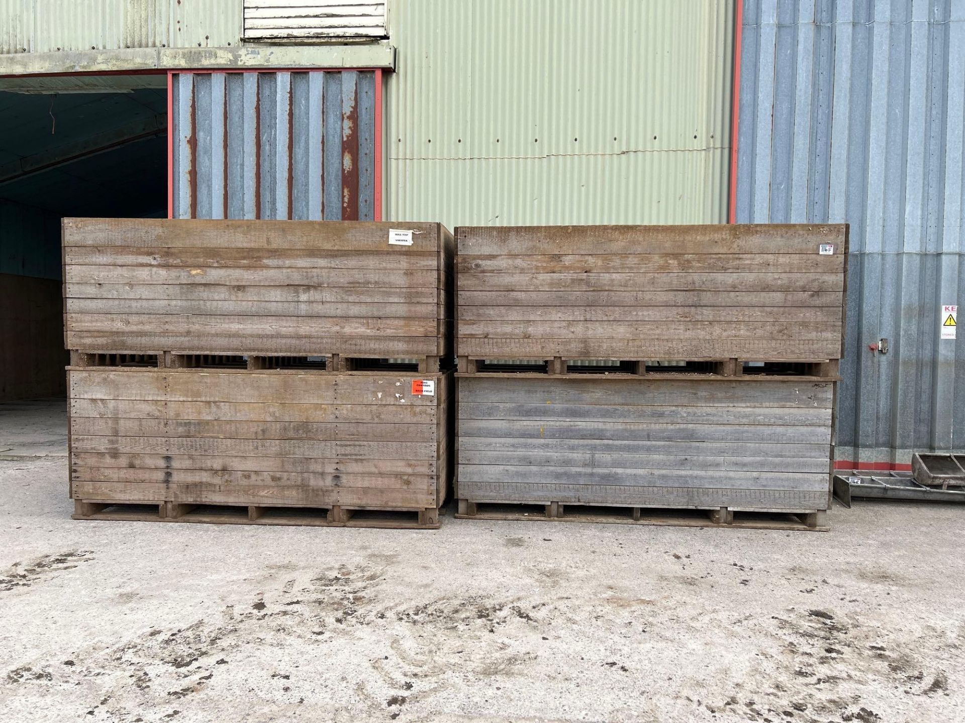 75 x 1.8t (9ft x 4ft x 3.5ft) wooden potato boxes