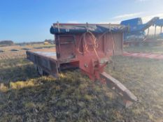 1995 Richard Larrington twin axle flatbed trailer with commercial axle, hydraulic brakes, sprung dra