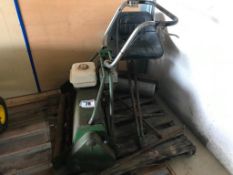 ATCO 30" cylinder lawn mower, with roller and seat