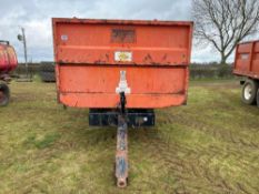 Marston GLS12 twin axle trailer c/w 10,000l baffled water tank. on super single 385/65R22.5 wheels &