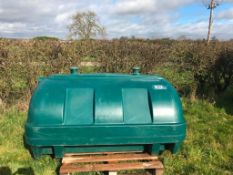 Balmoral 1,250l unbunded plastic fuel tank. (used for water)