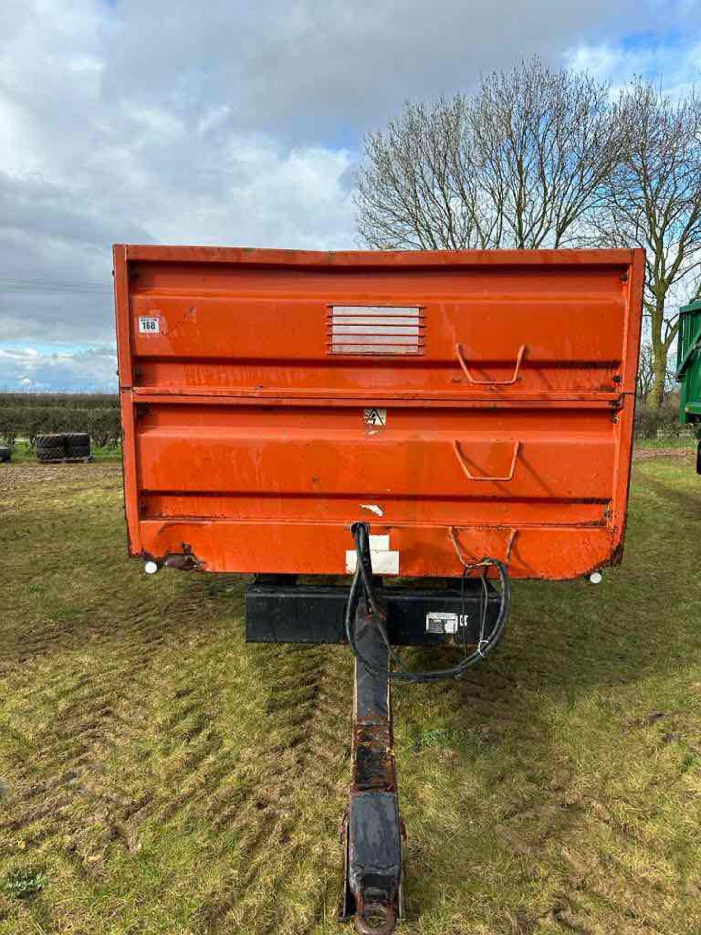 2000 Marston GLS12 12t twin axle trailer with removable sides, c/w manual rear door and grain chute - Image 4 of 8