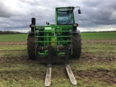 2015 Merlo TF42.7 156 Turbo Farmer materials handler with pallet tines. Datatag Registered.On farm f