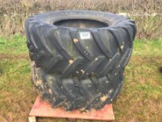 2 x Michelin 540/65R28 tyres