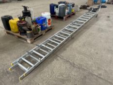 Werner galvanised extending roof ladder