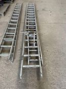 2No Galvanised ladders