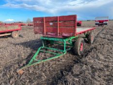 4 wheel 15ft bale trailer, wooden floor