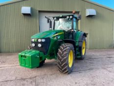 2010 John Deere 7830 40Kph PowerQuad 4wd tractor with 3 manual spools, front TLS suspension with Sta