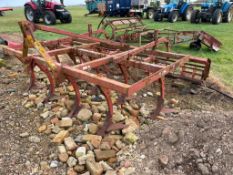 Kongskilde 9' 6'' 9 leg cultivator with rear crumbler, linkage mounted