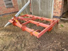Browns C tine 2.5m cultivator with 10 legs and depth wheels, linkage mounted. Serial No: PBMC5829-3