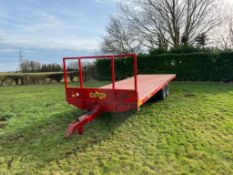 2012 Herbst 25ft 10t flat bed bale trailer, twin axle on 400/60-15.5 wheels and tyres Serial No: PM4