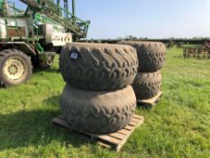 Set Goodyear 48x25.00-20NHS flotation tyres to fit Househam sprayer