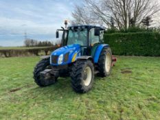 2010 New Holland T5070 4wd 40kph tractor with 3 manuals, 4No front wafer weights on Continental 380/