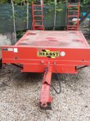 2007 Herbst 7.5T (10.0T GVD) twin axle low loader trailer with ramps, hydraulic brakes and LED light