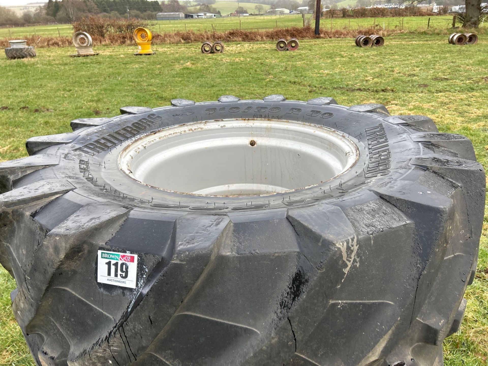 Pair of Trelleborg 710/60R30 tyres and wheels to fit 3000 series rear axle - Image 2 of 3