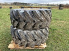 Pair of BKT 600/70R30 tyres and wheels to fit JCB 4000 series Fastrac