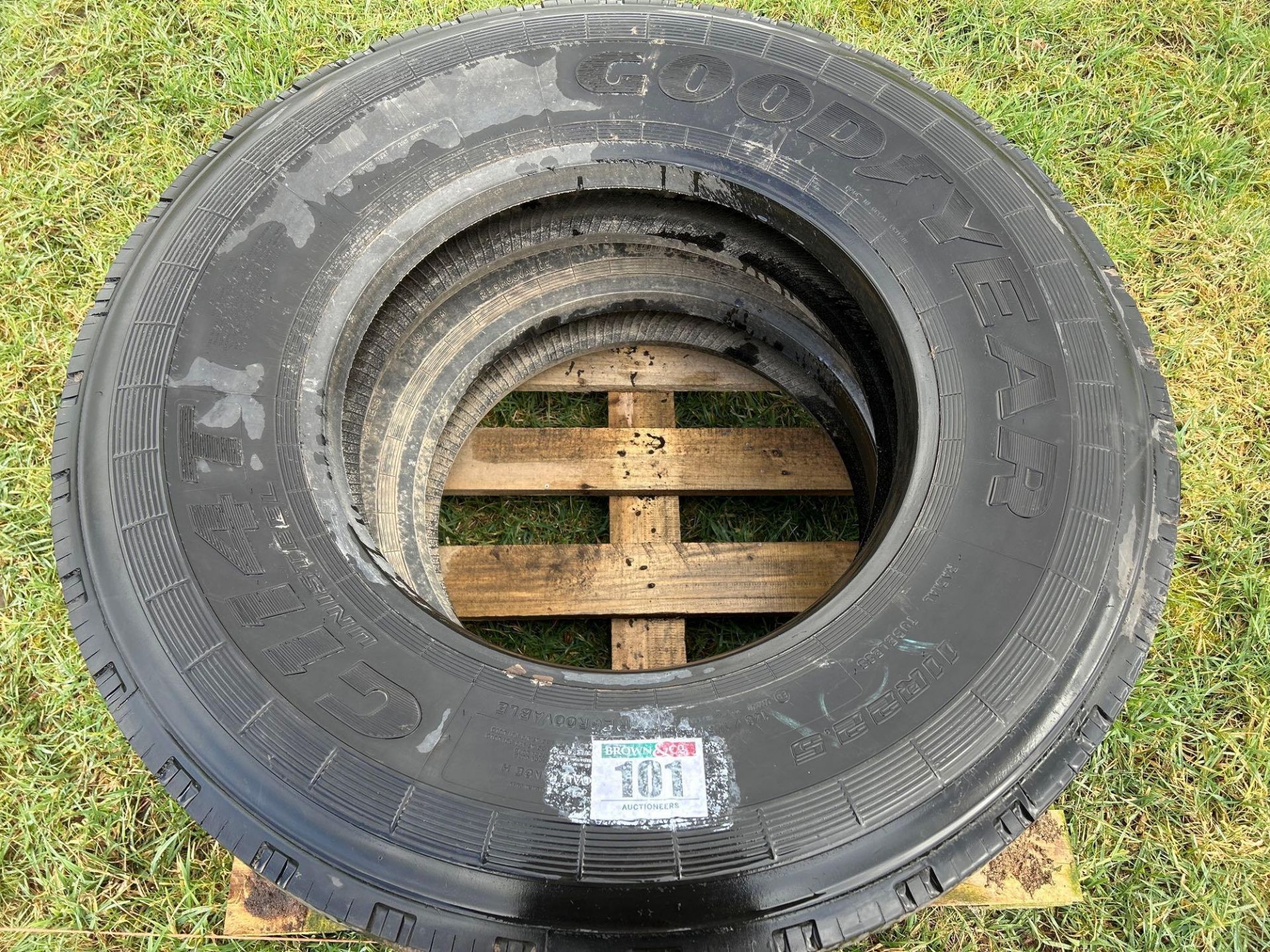 Pair of 11R22.5 tyres (brand new) - Image 2 of 2