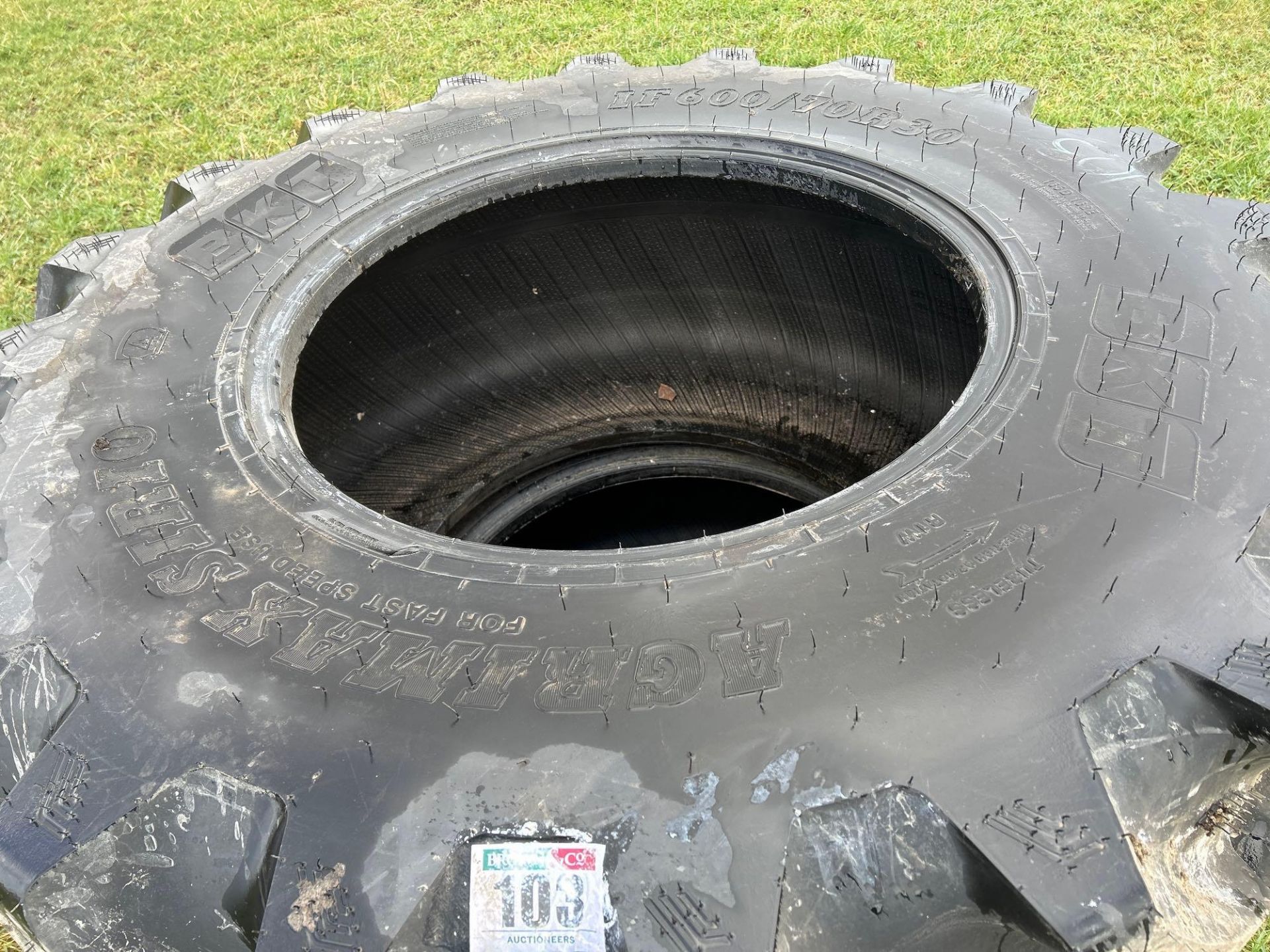 Pair of BKT 600/70R30 tyres (brand new) - Image 2 of 3