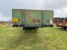 12m tri axle flat bed trailer (for spares or repairs)