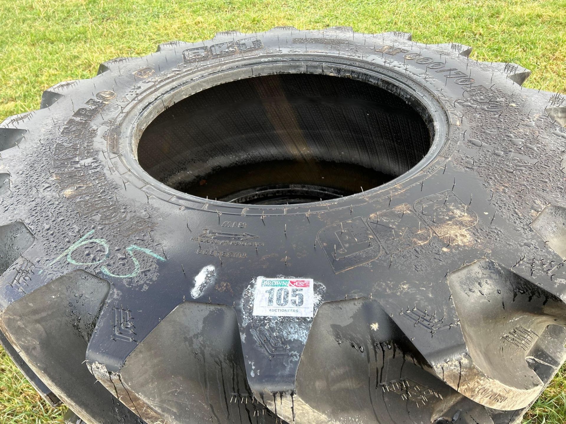 Pair of BKT 600/70R30 tyres (brand new) - Image 2 of 3