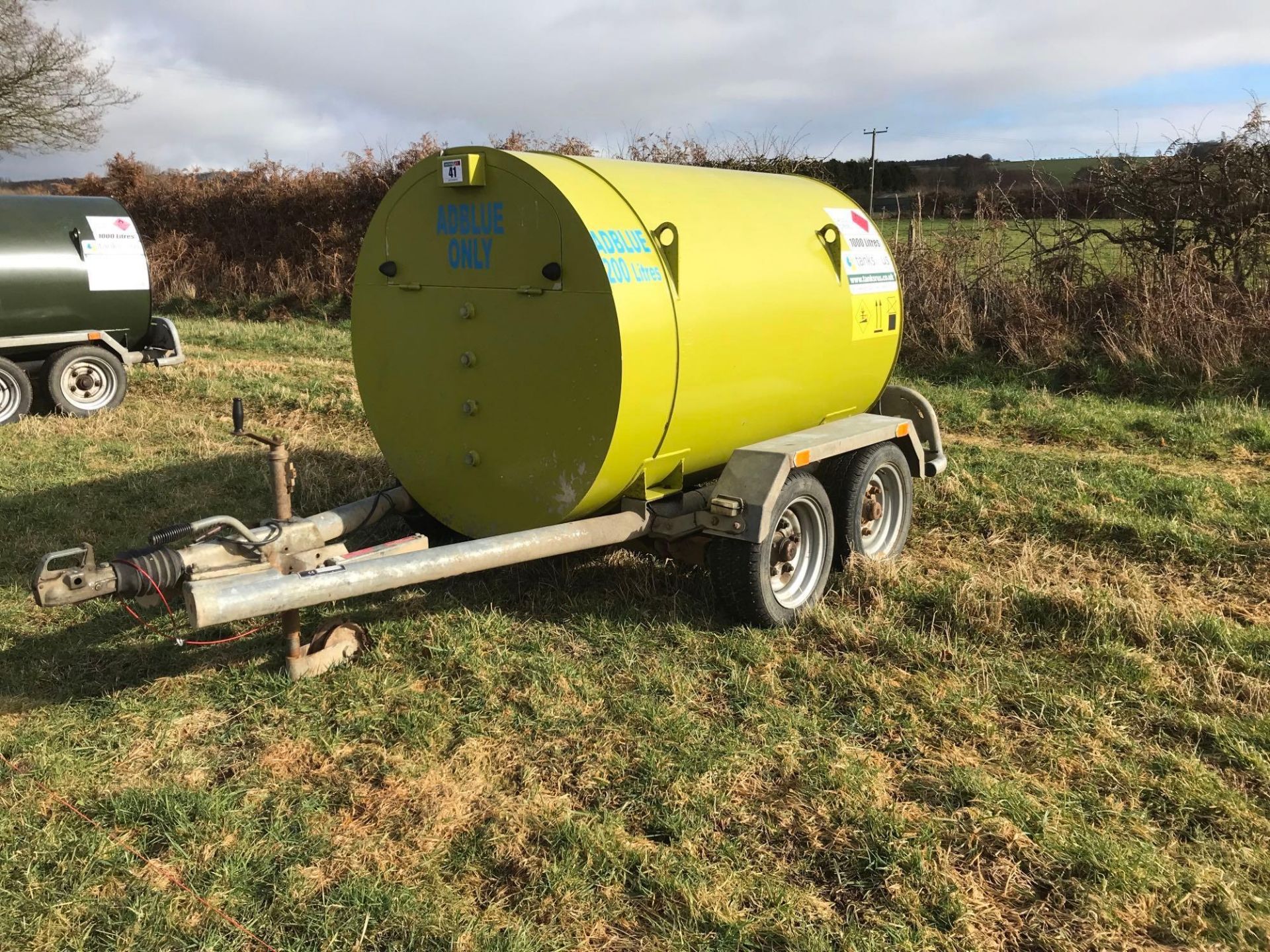 2013 FuelProof trailed bowser, 200L AdBlue and 1,000L gas oil capacity. Serial No: 14842/4
