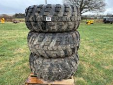 3 x floatation tyres and wheels