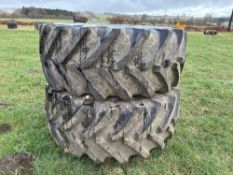 Pair of BKT 600/70R30 tyres and wheels to fit JCB 4000 series Fastrac