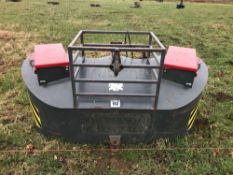 Agri Weld 1,500kg front linkage mounted weight block with twin toolbox and additional frame