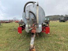 2010 Record 16m3 twin axle slurry tanker, air brakes, air suspension, sprung draw bar, full length p