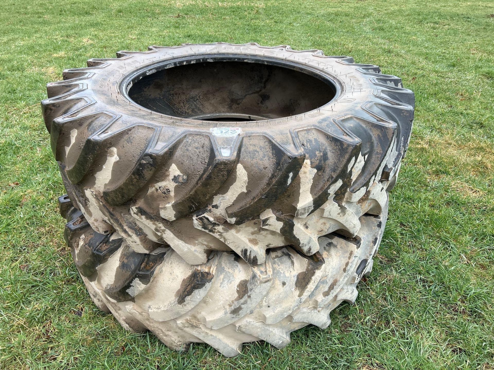 Pair of Mitas 460/85R38 tyres
