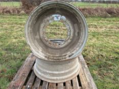 Pair of JCB Fastrac 34” wheel rims to fit 3000 series, back axle. 12 stud.