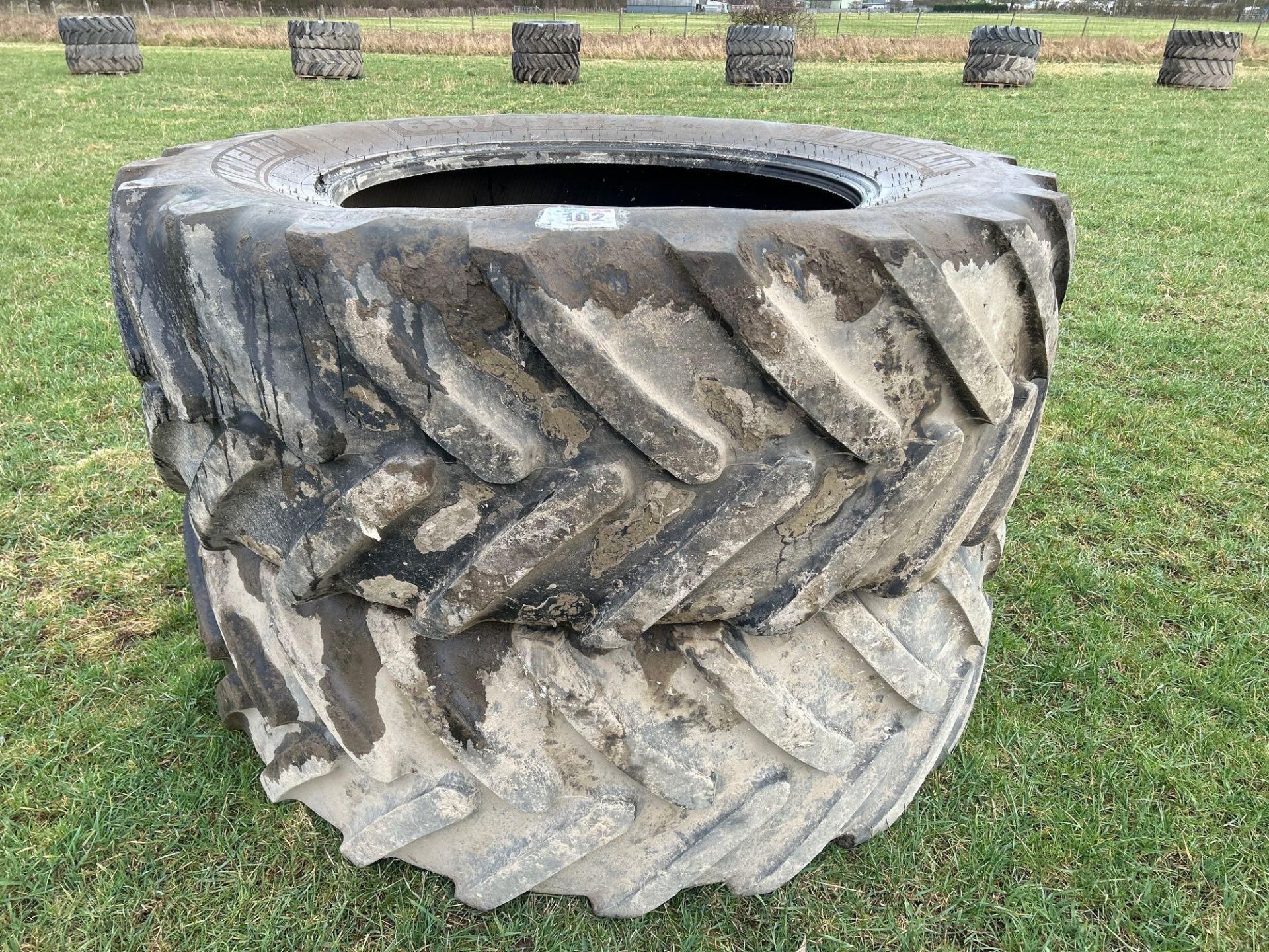 Pair of Michelin 650/65R42 tyres