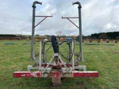 12m umbilical splash plate spreader bar on A frame quick hitch