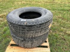 Pair of 385/65R22.5 tyres (Brand New)