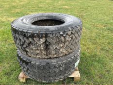 Pair of 445/65R22.5 tyres (brand new)