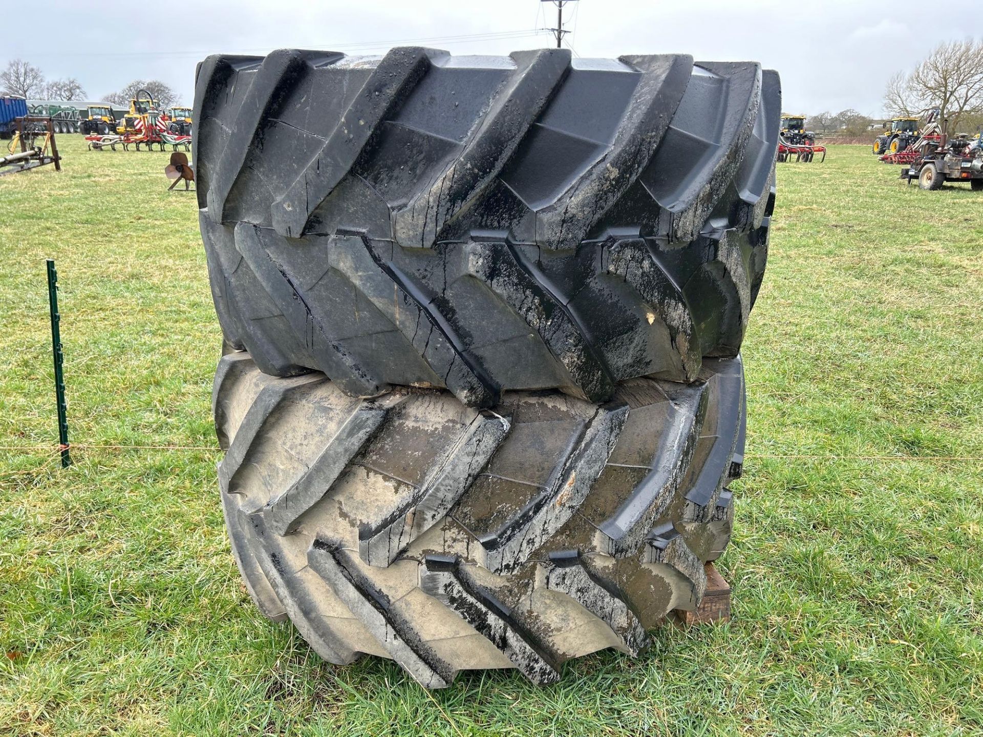 Pair of Trelleborg 710/60R30 tyres and wheels to fit 3000 series rear axle - Image 3 of 3