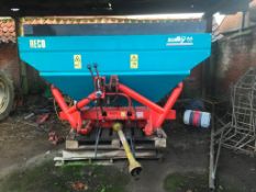 2001 Reco Sulky DR 1150 fertiliser spreader with homemade extension. Serial No: DR11 112