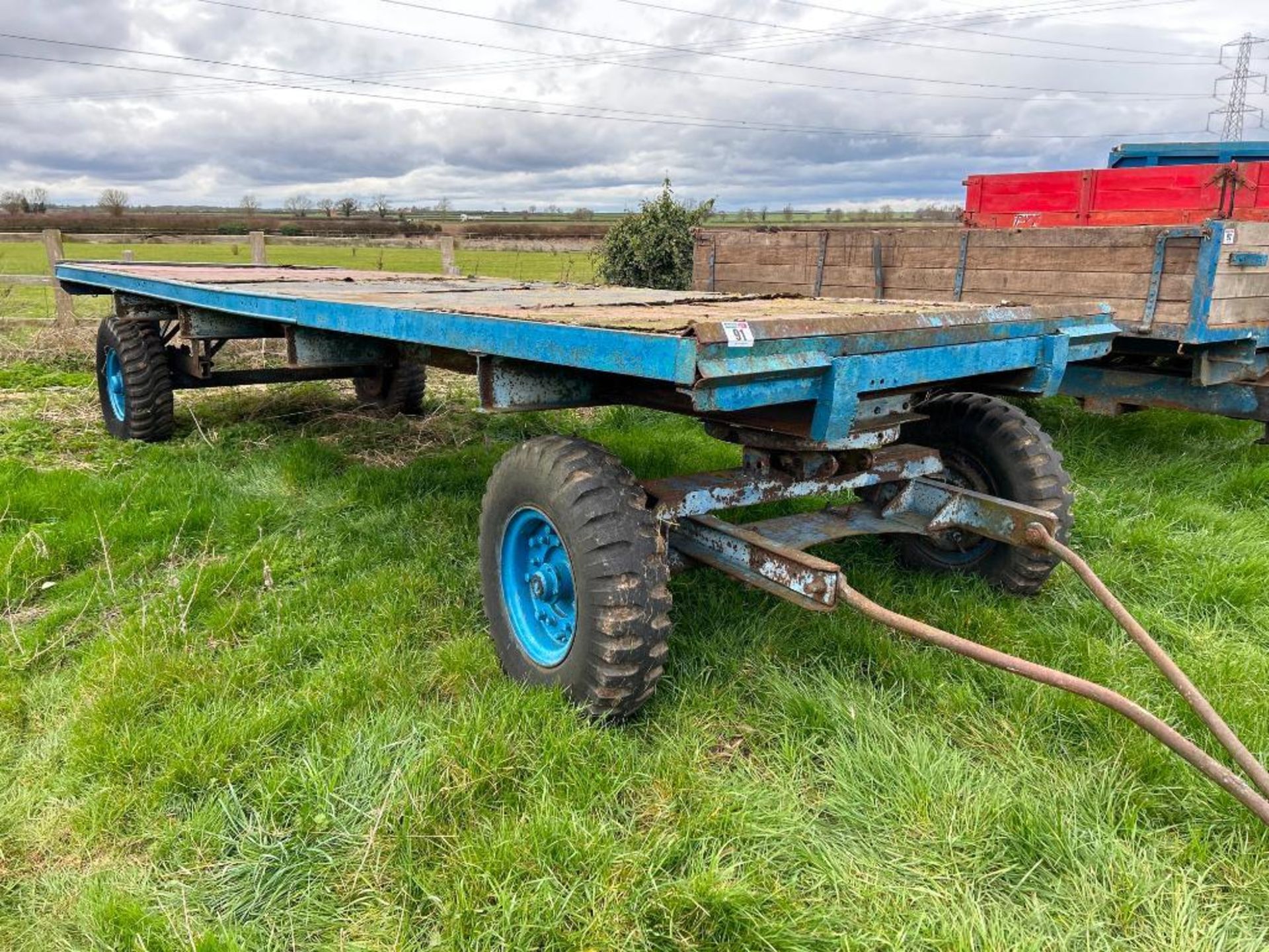 6.5m single axle flatbed trailer with dolly - Image 4 of 7