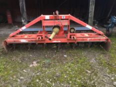 2002 Maschio 3m power harrow with rear crumbler roller. Serial No: 029890312. On the farm from new