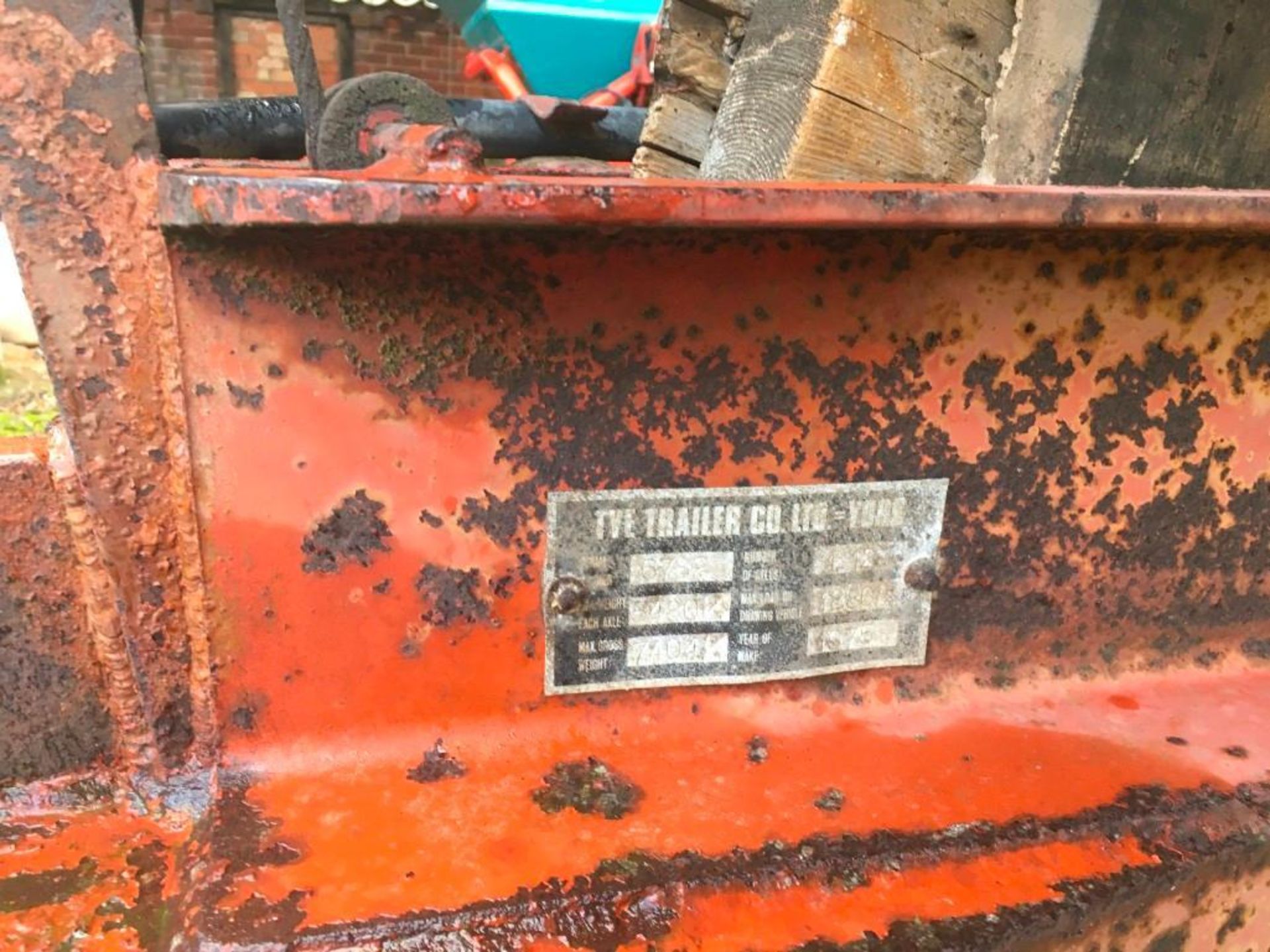 1975 Tye 6T single axle grain trailer with extensions. On the farm from new. Serial No: 6782 - Image 12 of 12