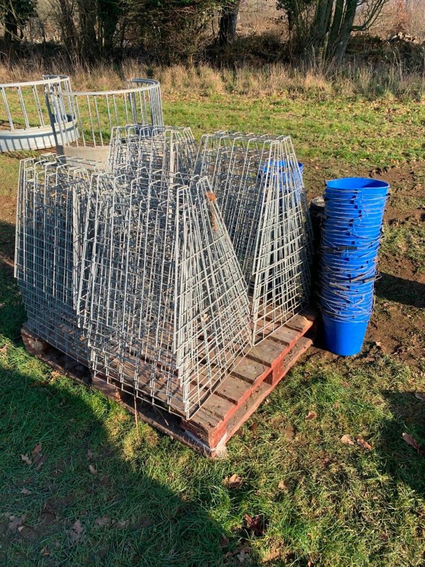 Qty. Hay Racks and Buckets