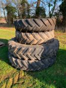 Pair of Row Crops, To Fit New Holland, Tyre Sizes: Rear: 380/90 R50, Front: 380/90 R34, BKT Tyres