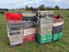 Quantity miscellaneous crates