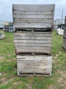 3No wooden pallet boxes