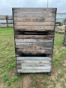 3No wooden pallet boxes