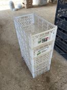 96No white plastic 8 stacker trays, 500mm x 300mm x 150mm