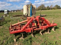 Lely Terra 300/45 3m power harrow with 6 leg Pancracker and rear spiral roller c/w spray kit and tan