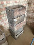 5No vintage beer crates